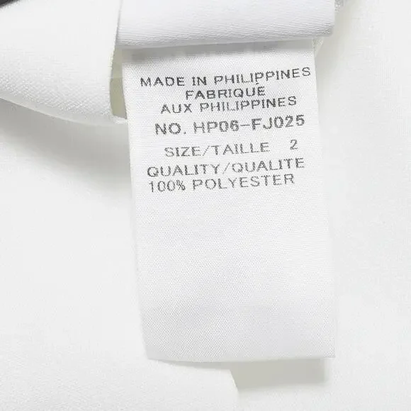 Homme Plisse Issey Miyake White Shirt Bow Tie Collar Print Size 2 Japan